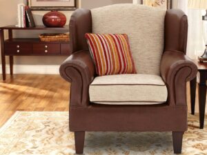 Royal Classy Wingback Chair  In Brown Colour