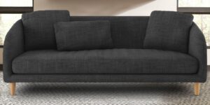 Wisely 3 Seater Sofa in Dark Grey colour by Dreamzz Furniture