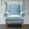 Royal Wing Chair in Blue Colour By Dreamzz Furniture