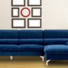 Libby LHS Sofa with Lounger in Blue Colour by Dreamzz Furniture