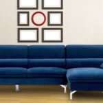 Libby LHS Sofa with Lounger in Blue Colour by Dreamzz Furniture