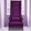 Alexis Premium High Back Arm Chair In Purple.