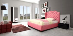 Cottage Crystal Studded Single Bed In Pink