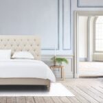 Cesar King Size Upholstered Bed in Beige Colour by Dreamzz Furniture