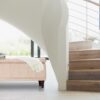 Tufted Flip-Top Settee With Storage In Sand Colour