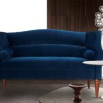 Gretel Two Seater Sofa In Blue Color