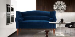 Gretel Two Seater Sofa In Blue Color