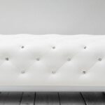 Italiano Diamond Studded Bench in White Colour By Dreamzz Furniture