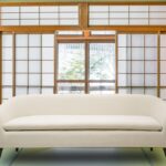 Classiest Mid-Century Three Seater Sofa In White Colour