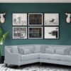 Nirvana RHS Sofa In Light Grey Colour