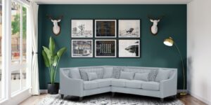 Nirvana RHS Sofa In Light Grey Colour