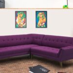 Annabel LHS Sofa in Dark Purple Colour
