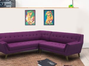 Annabel LHS Sofa in Dark Purple Colour