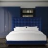 Glorious Queen Size Upholstered Bed in Blue Colour by Dreamzz Furniture