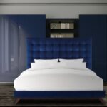 Glorious King Size Upholstered Bed in Blue Colour by Dreamzz Furniture