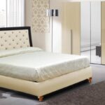 Ailey Cream Black Leatherette Upholstered Bed With Hydraulic Storage