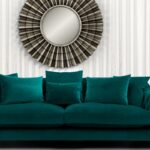 Grendale 3 Seater Sofa in Greenish Blue colour by Dreamzz Furniture