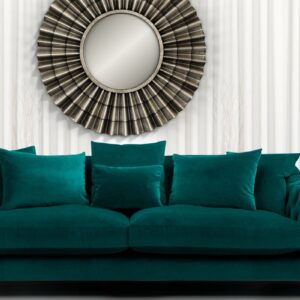 Grendale 3 Seater Sofa in Greenish Blue colour by Dreamzz Furniture