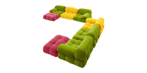 Cavernous Sectional Sofa in Cheerful Colours
