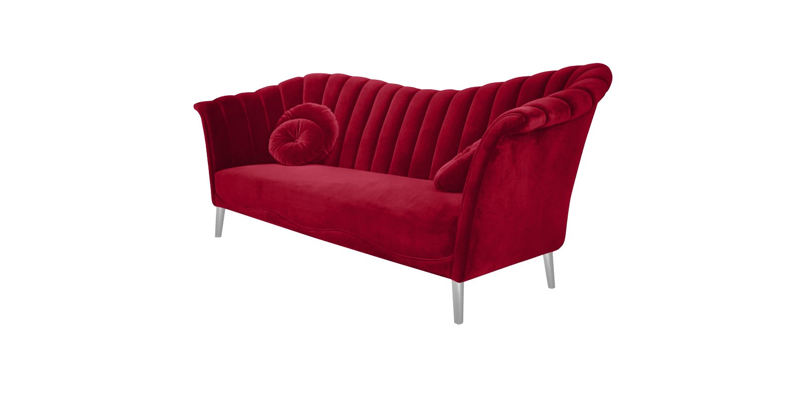 Ikon Three Seater Sofa In Cranberry Colour