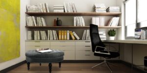 Noa Handstitched Seating Stool in Grey Colour by Dreamzz Furniture