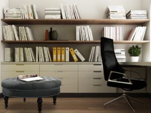 Noa Handstitched Seating Stool in Grey Colour by Dreamzz Furniture