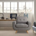 Carolina Lounge Chair in Grey Colour by Dreamzz Furniture