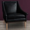 Cornis Classic Lounge Chair In Black Colour by Dreamzz Furniture