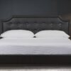 Modern Queen Size Upholstered Bed in Black Colour by Dreamzz Furniture