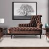 Vintage Style Royal Chaise In Brown Colour