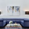 Impressive Chesterfield U Shape Sectional Sofa in Blue Colour