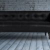 Tempting Three Seater Sofa In Black Colour