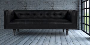 Tempting Three Seater Sofa In Black Colour