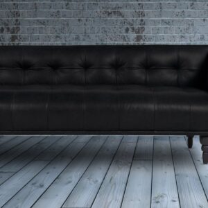 Tempting Three Seater Sofa In Black Colour