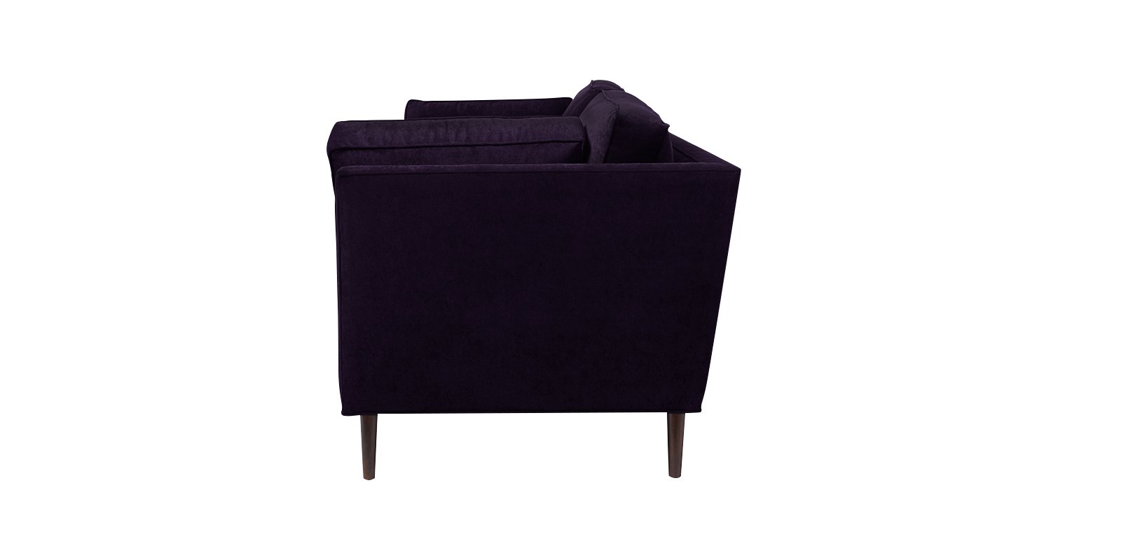 Tassel Three Seater Sofa in Dark Purple Colour