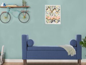 Classic Settee With Storage In Blue Colour