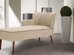 Iconic Fabric LHS Chaise Lounger In Beige Colour