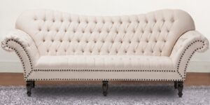 Chic Style Three Seater Chesterfield Sofa In Beige Colour