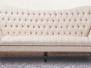 Chic Style Three Seater Chesterfield Sofa In Beige Colour