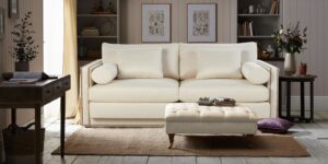 Ethnic 2 Seater Sofa in Beige Colour by Dreamzz Furniture