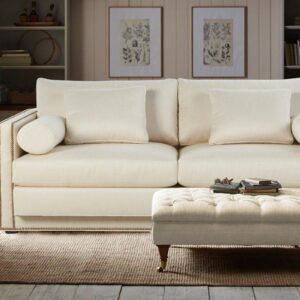 Ethnic 2 Seater Sofa in Beige Colour by Dreamzz Furniture