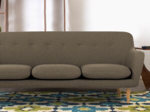 Dustin Stylish Three Seater Sofa In Grey Colour