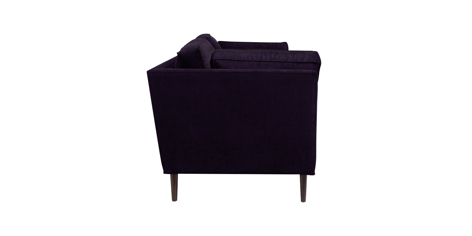 Tassel Three Seater Sofa in Dark Purple Colour