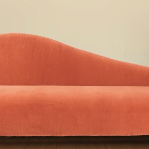 Boltic Two Seater Sofa In Orange Velvet