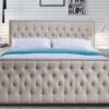 Archer tufted head and foot board bed