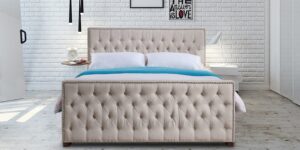 Archer tufted head and foot board bed