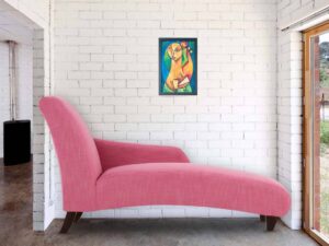 Majestic Accent Chaise In Pink Colour