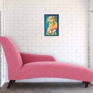 Majestic Accent Chaise In Pink Colour