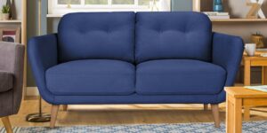 Sienna 2 Seater Sofa in Ink Blue Colour by Dreamzz Furniture