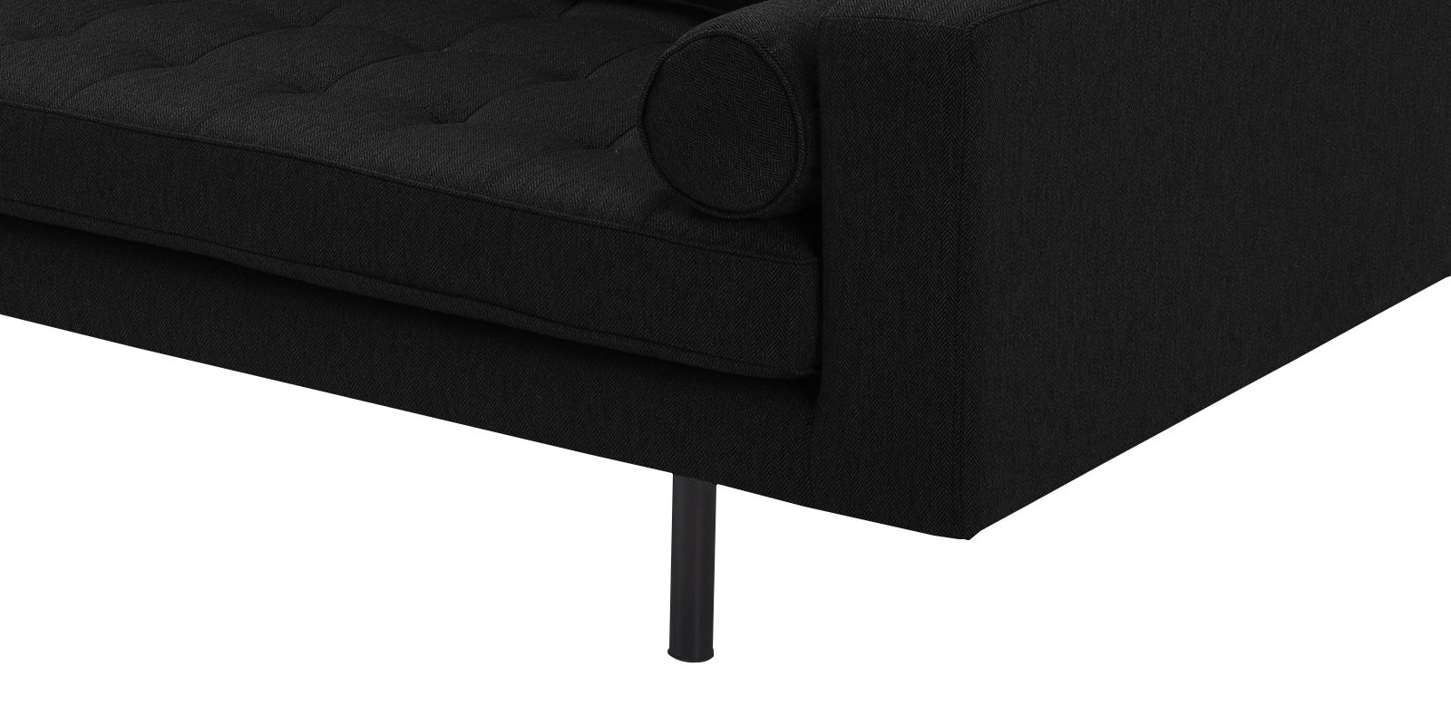 Striking Button Tufted Three Seater Sofa In Grey Colour